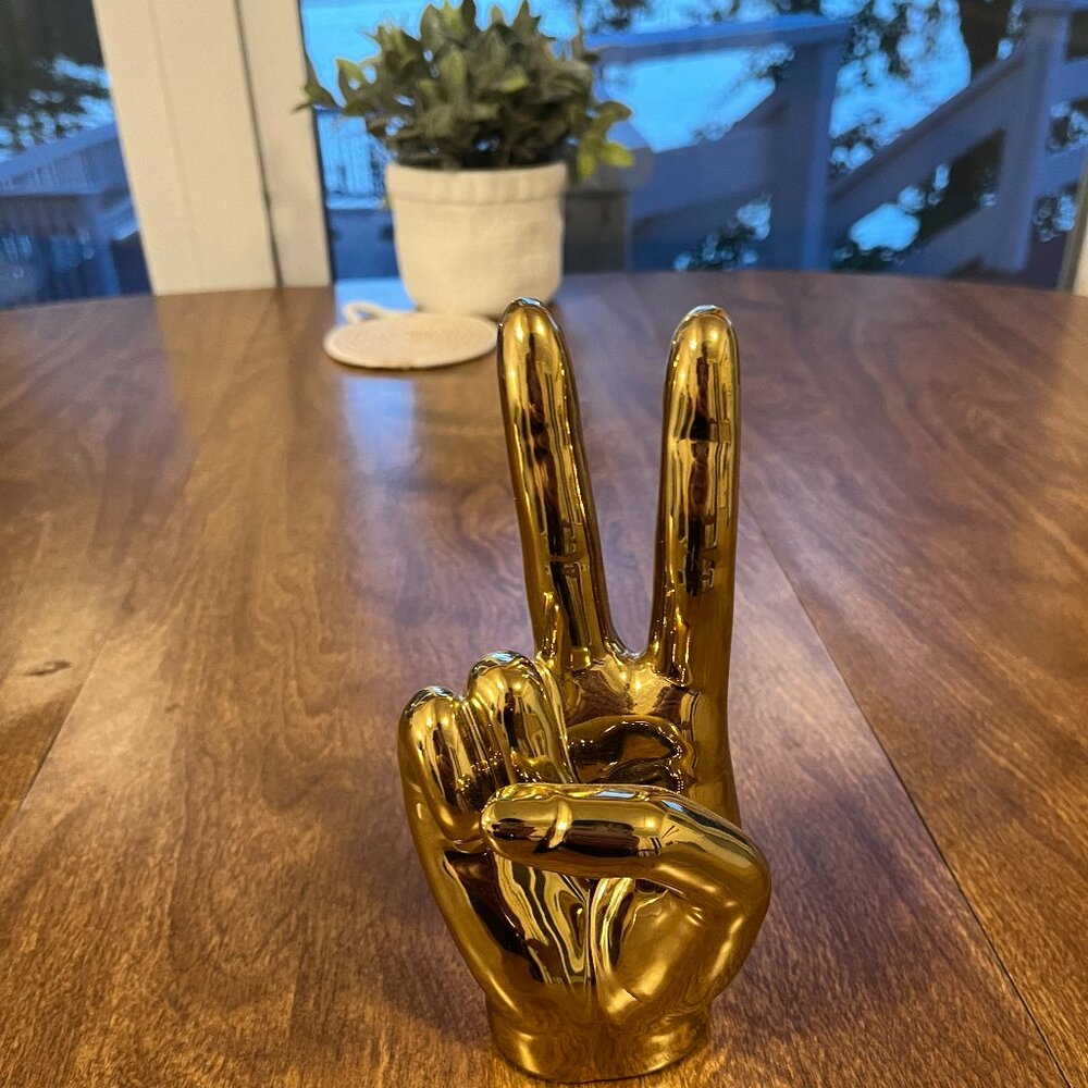 Gold Peace Sign